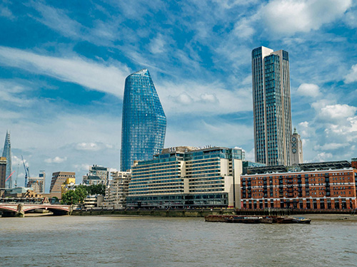 a cityscape waterfront